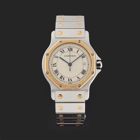 cartier santos ladies quartz watch|cartier santos bezel.